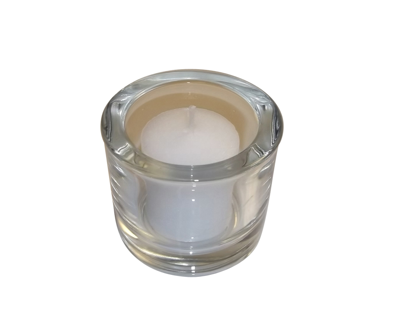 DELUXE 2.5"x2" VOTIVE ROUND INCLUDES CANDLE