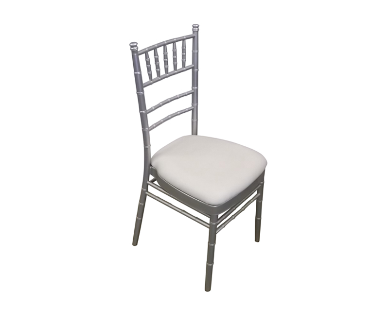 CHIAVARI SILVER STACKING CHAIR (Indoor or Outdoor under a Tent)