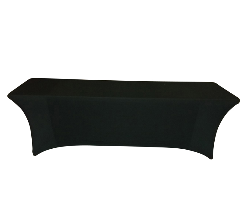 BLACK SPANDEX COVER FOR 8 FOOT TABLE