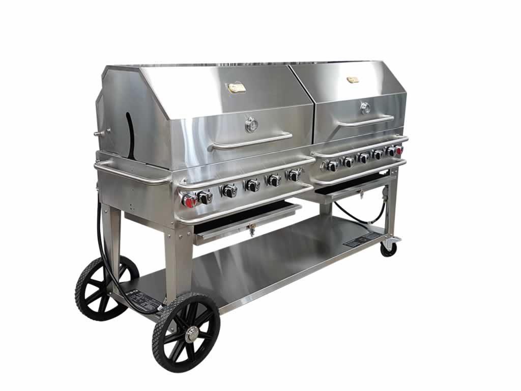 2'X6' PROPANE DELUXE BBQ (requires 2 - 30lb propane tanks) THIS ITEM IS DELIVERY ONLY.