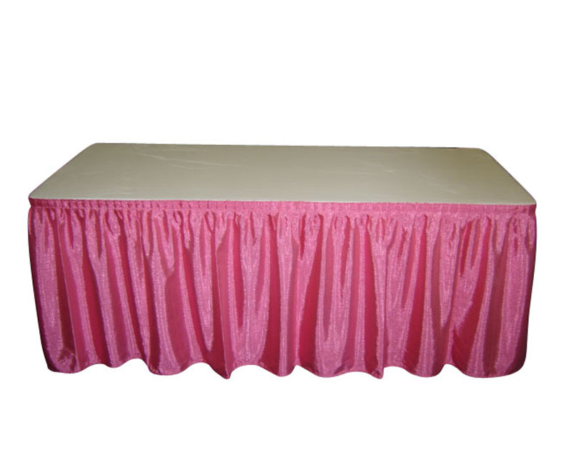 PINK SKIRTED TABLE 4', 6' OR 8'