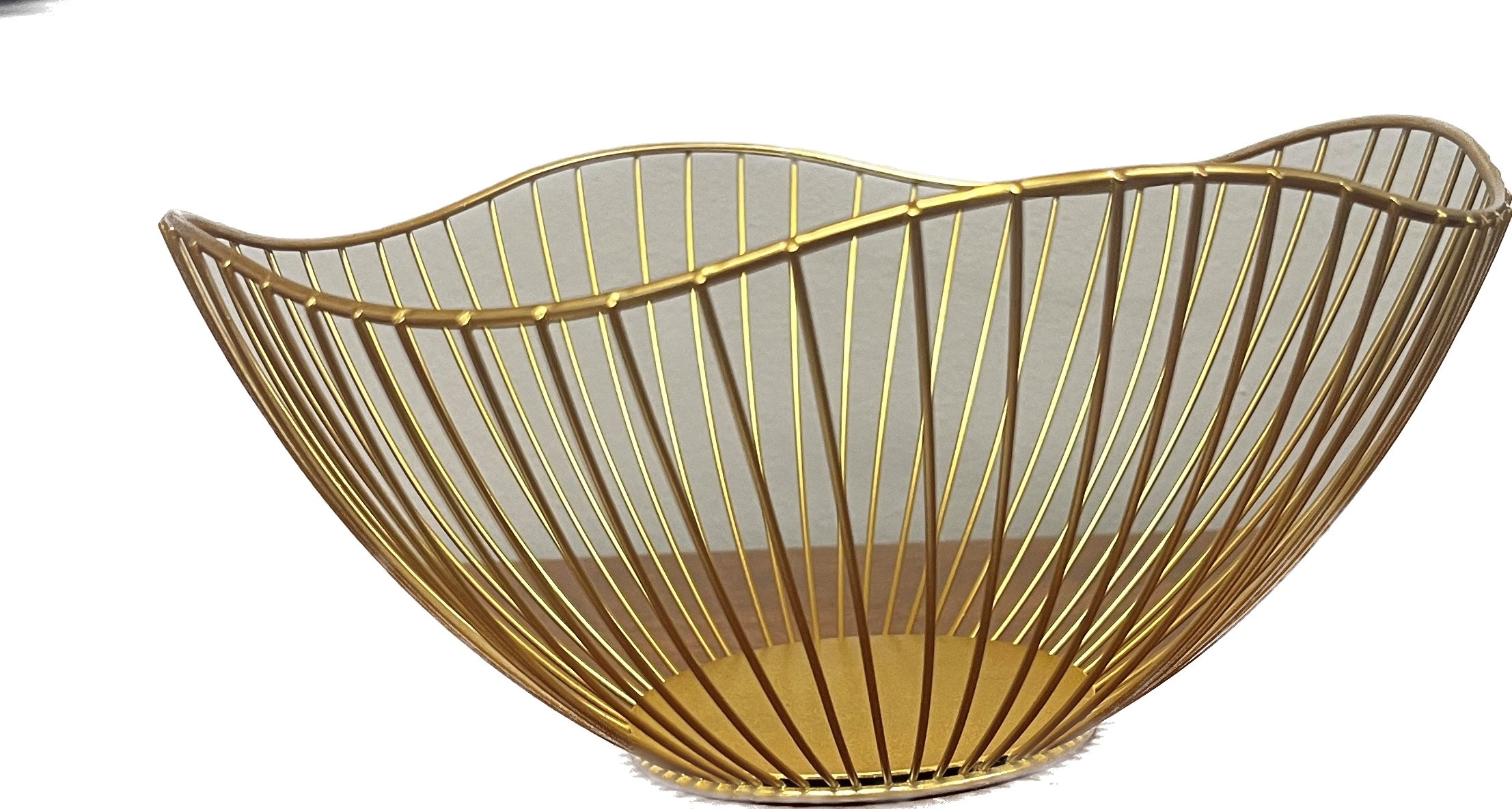Deluxe Gold Bread Basket 10" by 5 "