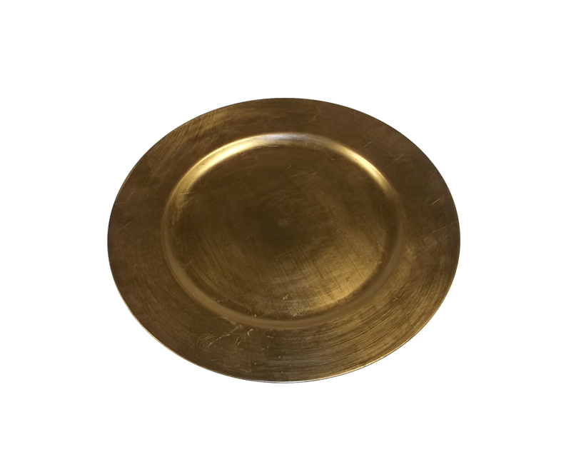 13" GOLD RESIN CHARGER