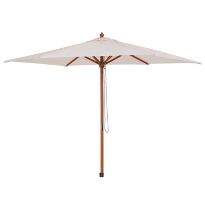 9 FOOT OFF-WHITE UMBRELLA & BASE (Not suitable for rain or high winds)