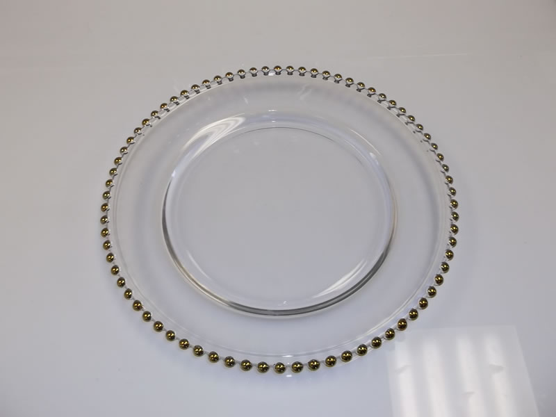 13" BELMONT GOLD CHARGER BEAD