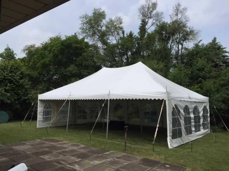 20 X 30 WHITE POLE TENT (For up to 60 people)