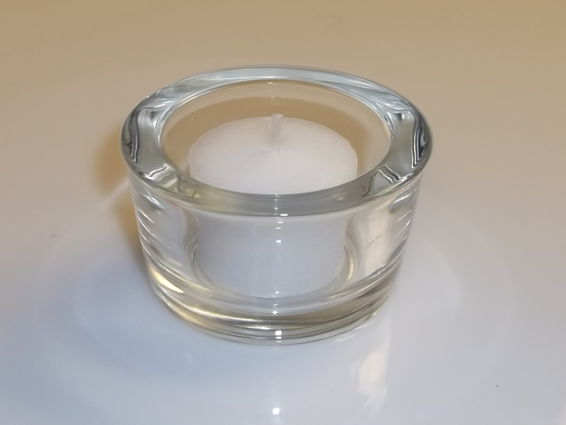 DELUXE 2.5"x2" VOTIVE ROUND INCLUDES CANDLE